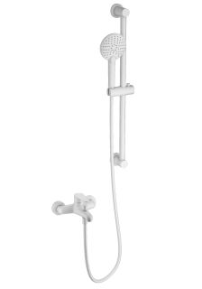 Смеситель для ванны с душевым гарнитуром Wonzon & Woghand Alfa WW-AE3205-MW белый матовый