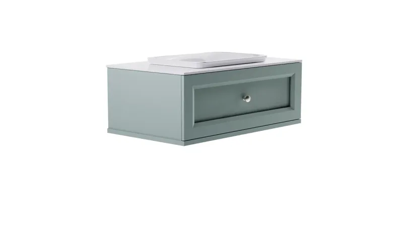 Тумба с раковиной Astra-Form Классик 4631177714108 90 см зелёный матовый