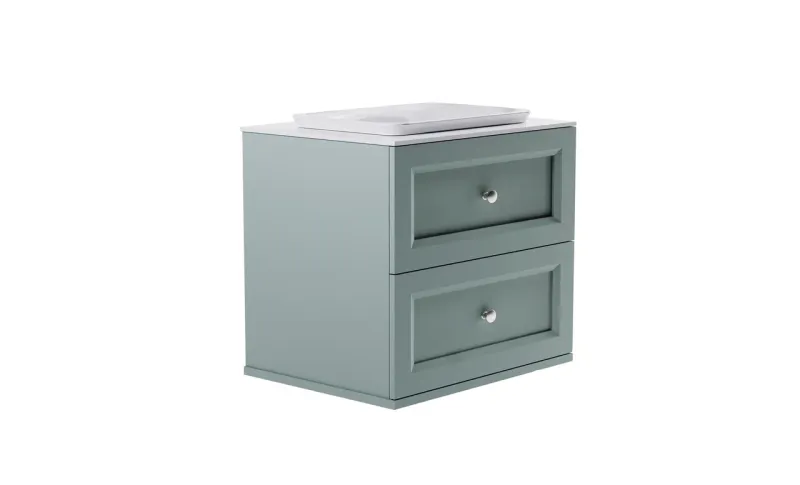 Тумба с раковиной Astra-Form Классик 4631177714283 80 см зелёный матовый