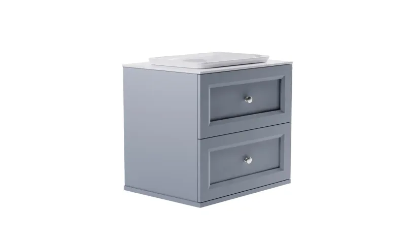 Тумба с раковиной Astra-Form Классик 4631177714290 80 см голубой матовый