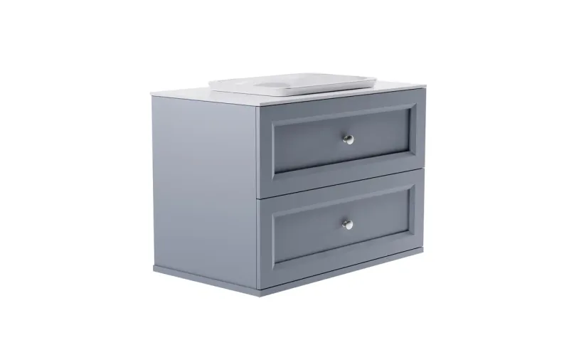 Тумба с раковиной Astra-Form Классик 4631177714351 90 см голубой матовый