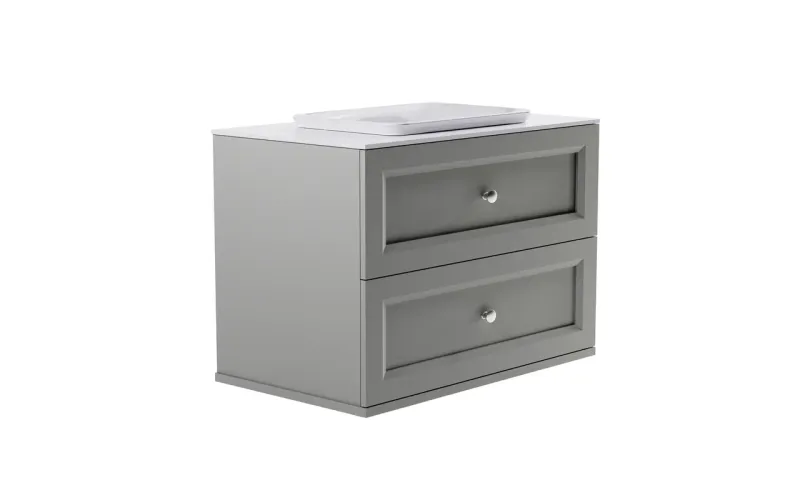 Тумба с раковиной Astra-Form Классик 4631177714368 90 см серый матовый