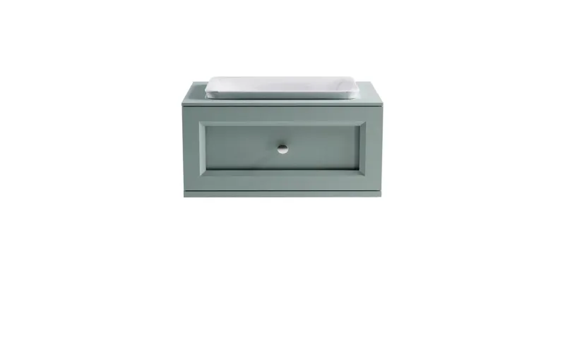 Тумба с раковиной Astra-Form Классик 4631177715488 80 см зелёный матовый