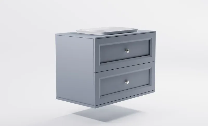 Тумба с раковиной Astra-Form Классик 4631177715792 90 см голубой матовый