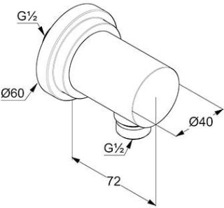 Шланговое подключение Kludi Nova Fonte Classic хром 2054305-25