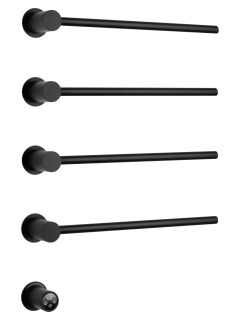 Полотенцесушитель электрический встраиваемый Wonzon & Woghand Hamburg WW-AL314-MB 46x72 см с внутренней частью чёрный матовый