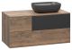 Подвесная тумба под раковину Misty Коломбо 100см правая дуб Галифакс/антрацит