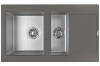 Кухонная мойка Florentina Комби 860К серый шёлк
