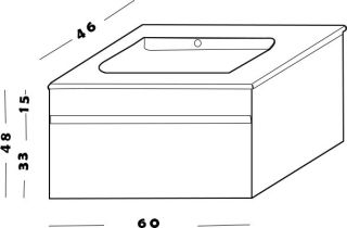 Тумба под раковину Armadi Art Vallessi 60см кашемир 837-060-С