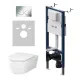Комплект унитаза с инсталляцией AM.PM Func IS90151.8F1701 сиденье микролифт