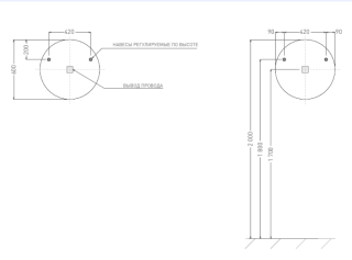 Зеркало с подсветкой Salini Ombra 27M0360BH 60см