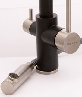 Смеситель для кухни Florentina Кристалл с подключением под фильтр шампань