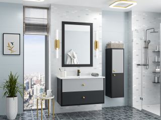 Зеркало Brevita Steffany STEF-02075-02-01 80см чёрный