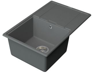 Мойка кухонная Point Лаура PN3005AL 78 см серый