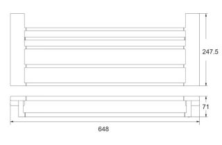 Полка для полотенец Rose RG1808C 65см белый