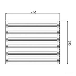 Ролл-мат для кухонных моек Gappo GS202-9 оружейная сталь