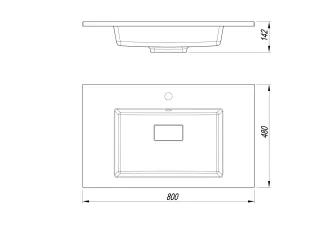 Раковина на тумбу Style Line Line СС-00002461 80 см серый шёлк