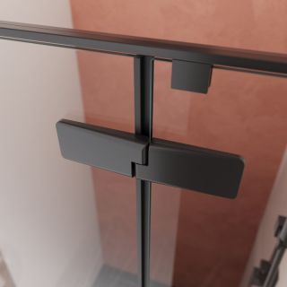 Душевая дверь CEZARES LINER-B-12-90-C-NERO-L левая чёрный матовый