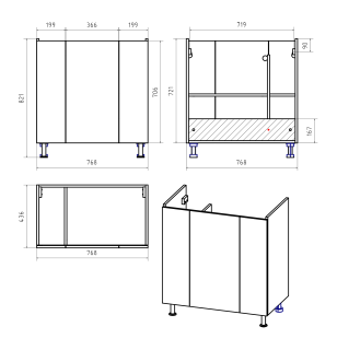 Напольная тумба под раковину Misty Лира 80см белый