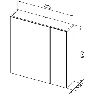 Зеркальный шкаф Aquanet Нью-Йорк 203954 85 см шпон орех