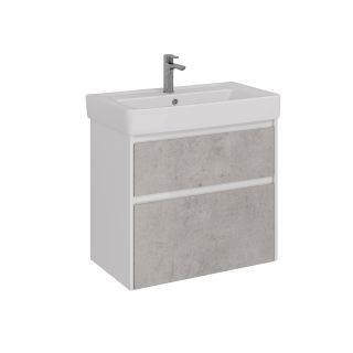 Тумба под раковину Lemark Combi LM03C80T-Beton 80 см белый глянец