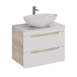 Столешница Lemark OLIVIA LM08OL80S  80 см из стекла цвет Белый