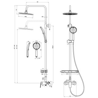 Душевая стойка Lemark Verba LM11460C хром