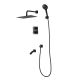 Душевой комплект Lemark Bronx LM3742BL с термостатом чёрный