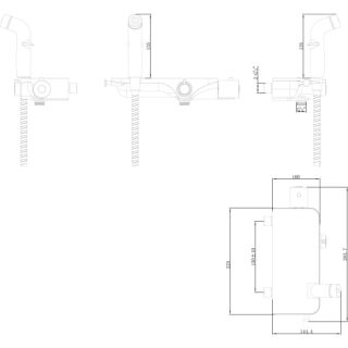 Смеситель с гигиеническим душем Lemark Solo LM7169CW термостат