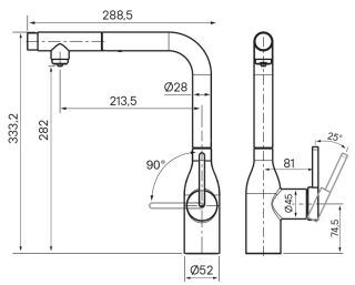 Смеситель для кухни Paulmark Viper Vi213105-CR хром