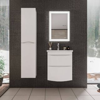 Тумба под раковину Бриклаер Вега 4627125415739 с двумя ящиками 60 см белый