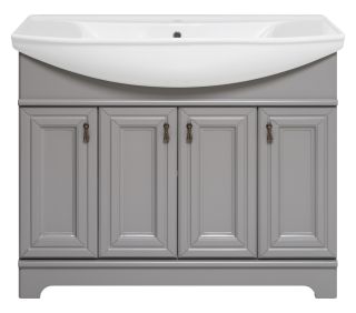 Напольная тумба под раковину Misty Лувр 105см серый