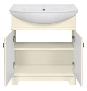 Напольная тумба под раковину Misty Лувр 75см слоновая кость