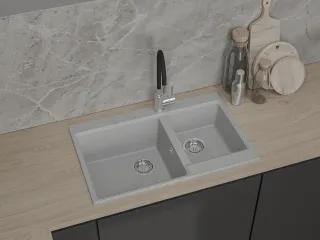 Мойка кухонная GranFest LEVEL LV-780K  серый