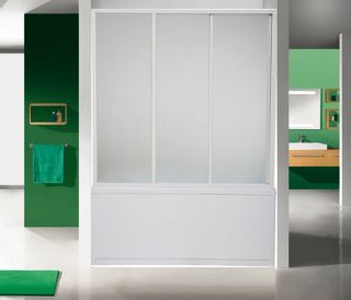 Шторка на ванну Bas Ямайка 3 створки стекло прозрачное