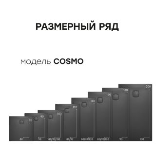 Душевой поддон Starohome Cosmo 63205555 100x100 см чёрный матовый