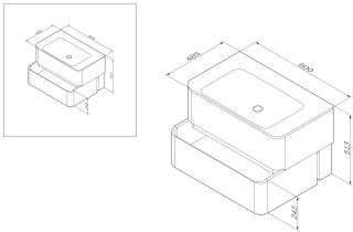 Am.pm Sensation M30FHX0802WG тумба под раковину 80 см белый