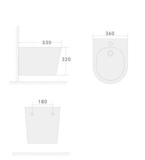 Биде подвесной Boheme Avva new 973-MW-BIDET белый матовый