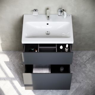 Am.pm Gem M90FSX06022GM32  тумба под раковину 60 см графит матовый