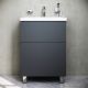 Am.pm Gem M90FSX06022GM32  тумба под раковину 60 см графит матовый