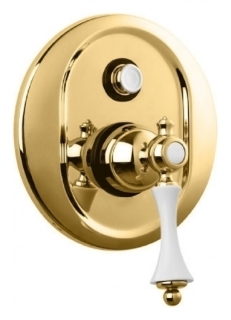 Встраиваемый однорычажный смеситель для душа с переключателем, золото Cezares MARGOT-VDIM-03/24-Bi