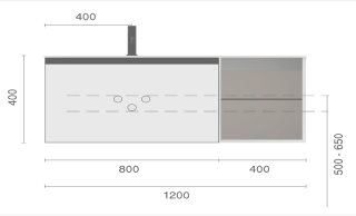Тумба под раковину Armadi Art Quatro 790-M6-120-CM-MG 120 см кашемир/золото матовое