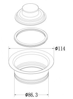 Горловина для измельчителей Milacio MC.033.SS нержавеющая сталь