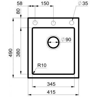 Мойка для кухни Milacio Murcia 42 Cuarzo MC.77042 белый