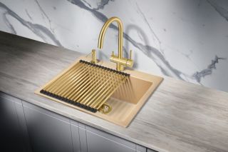 Ролл-мат для кухонной мойки Milacio Ultra MCU.4533.GD брашированное золото