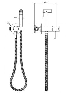 Гигиенический душ Milacio MCU MCU.850.SS нержавеющая сталь