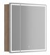 Зеркальный шкаф с LED подсветкой Sancos Mirror MI80EG 79см дуб галифакс натуральный