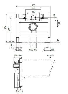 OLI WC 714001 ИНСТАЛЛЯЦИЯ ДЛЯ ПОДВЕСНОГО УНИТАЗА