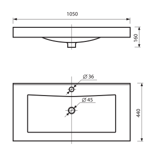 Раковина Misty Мисти Р-Мис14105 105 см