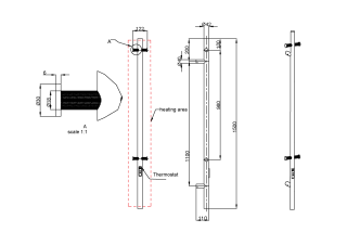 Полотенцесушитель электрический Boheme Uno 726-MG 150x12 см золото матовое